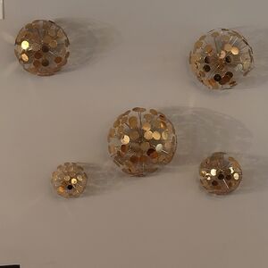 Gold Wall Art Spheres Set
